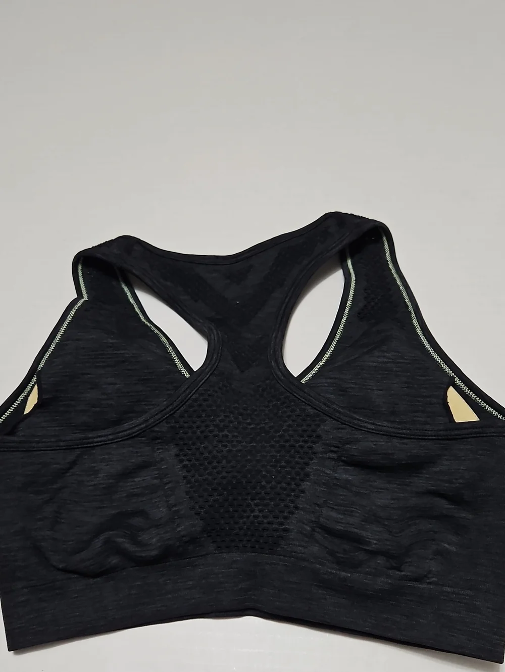 Danskin Now Black Heather Racerback Support Sports Bra Size M